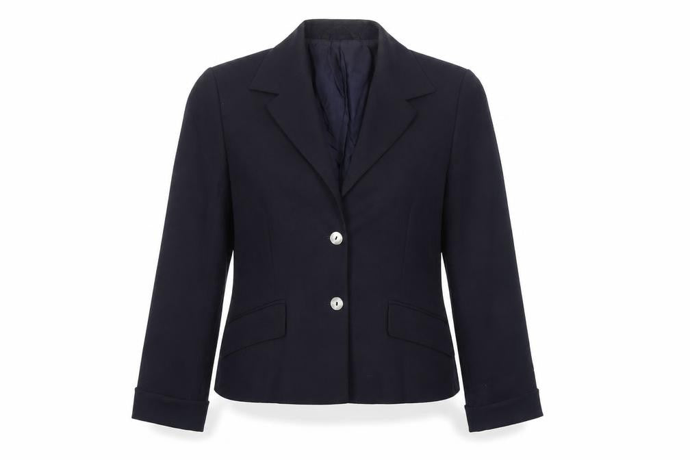 Laura Ashley Women's Blue Wool Suit Jacket Size 14