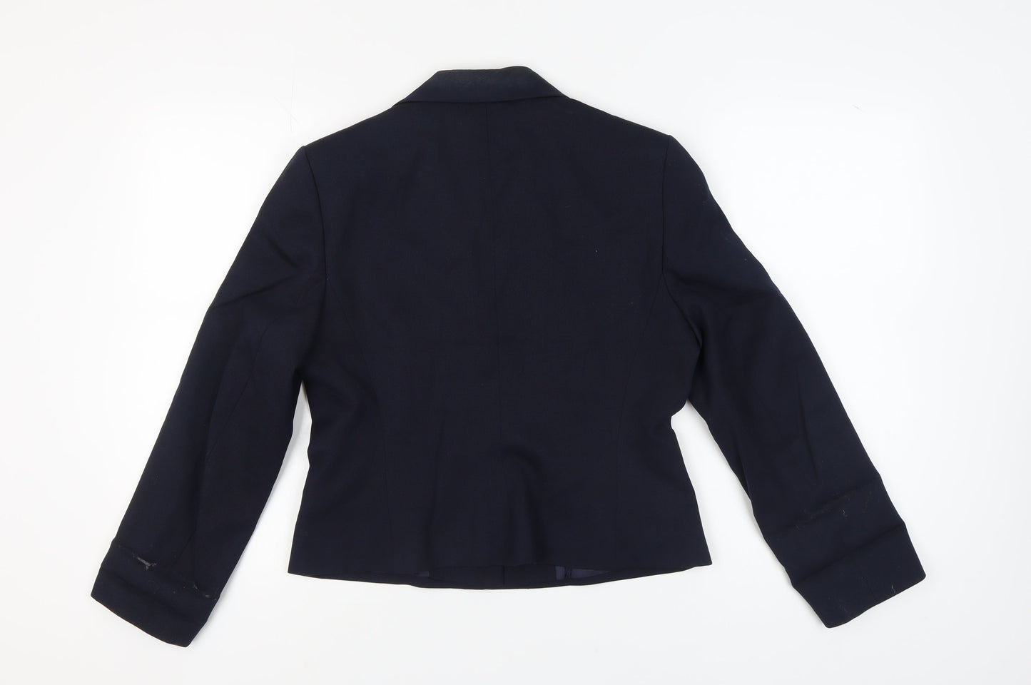 Laura Ashley Women's Blue Wool Suit Jacket Size 14