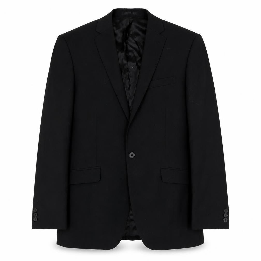 Mens 40 Chest Regular Jeff Banks Black Two-Button Blazer