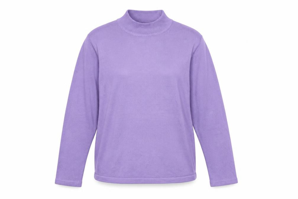 Marks and Spencer Women's Purple Mock Neck Jumper