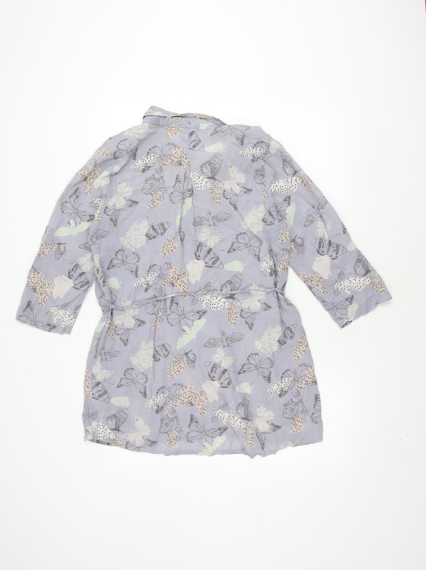 White Stuff Women's Grey Butterfly Blouse, Size 16