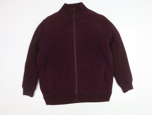 James Pringle Men's Purple Knit Jacket L
