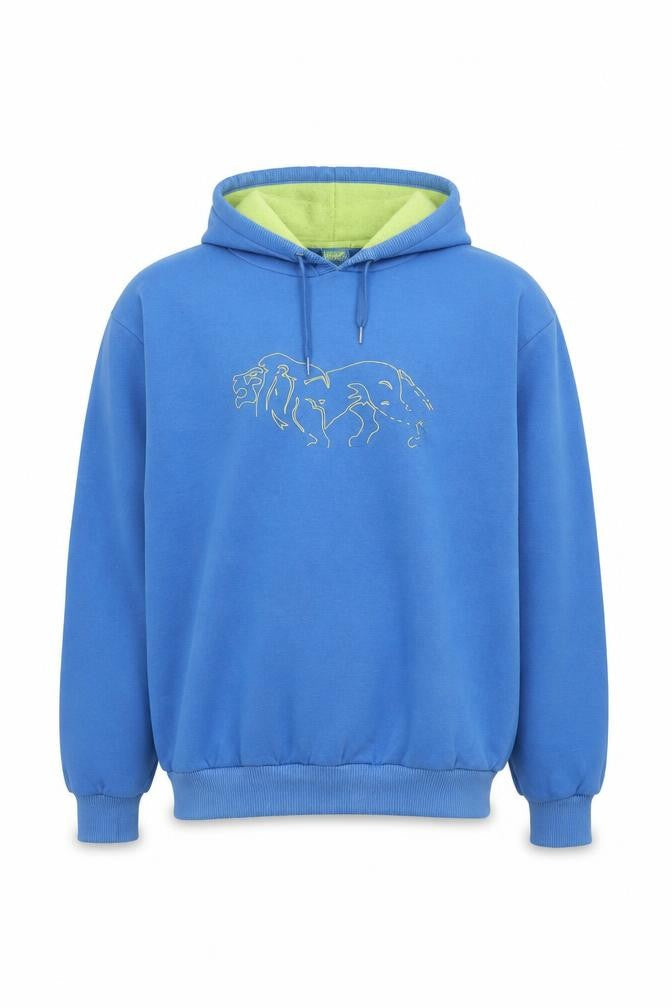 Mens UK XL Regular Lonsdale Blue Pullover Hoodie