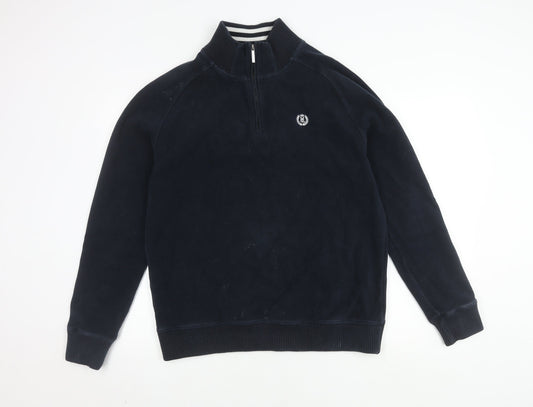 Henri Lloyd Men's Black L Sweatshirt 1/2 Zip