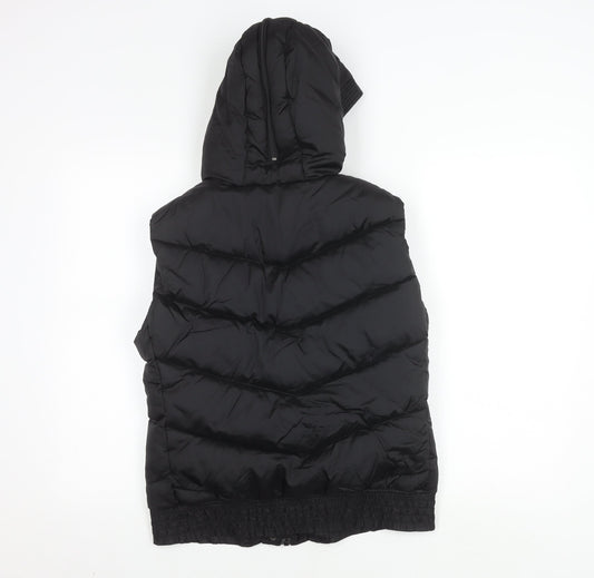 H&M Men's Black Puffer Jacket S - Hooded, Padded
