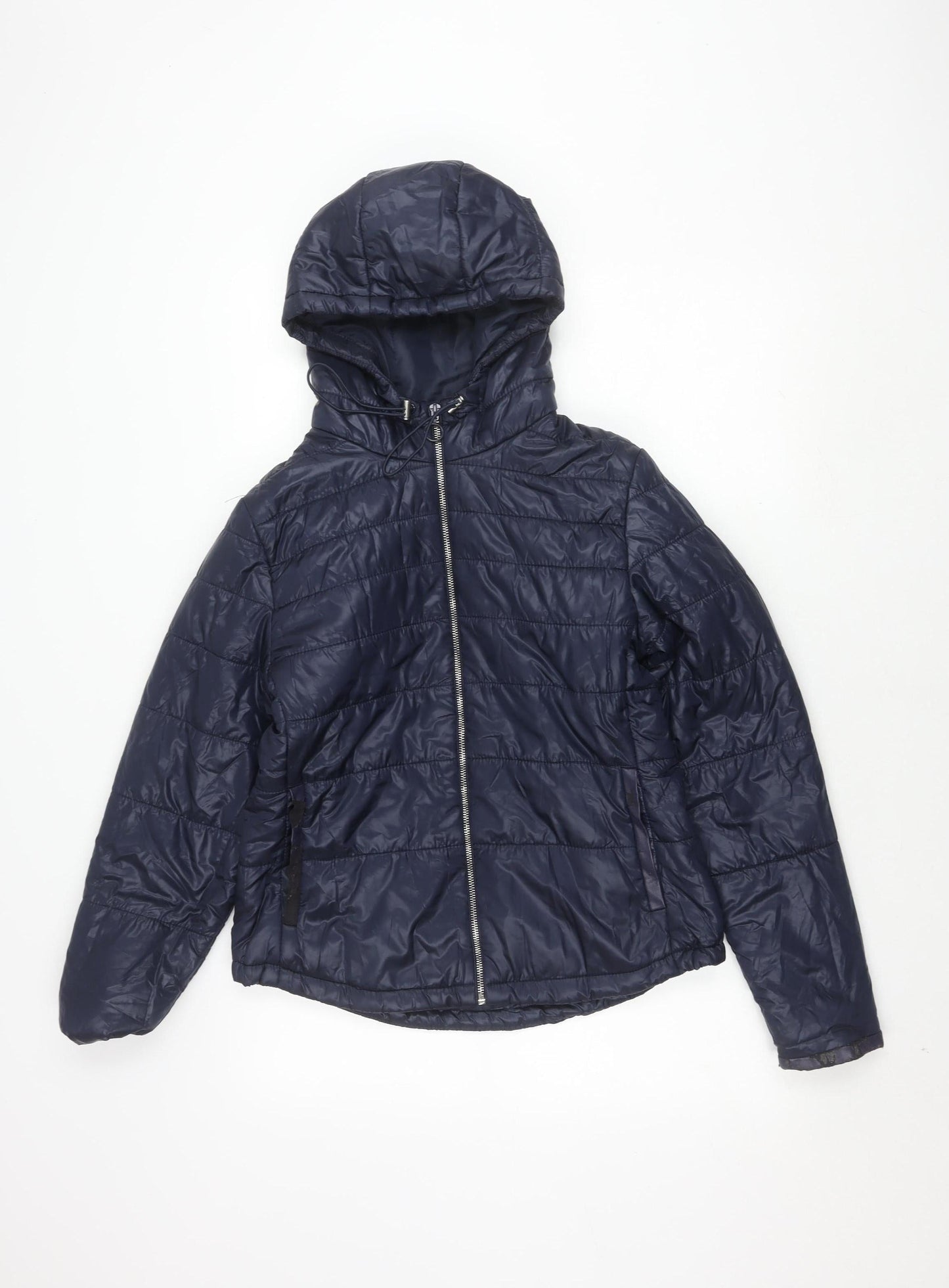 Bershka Women's Blue XL Puffer Jacket Winter