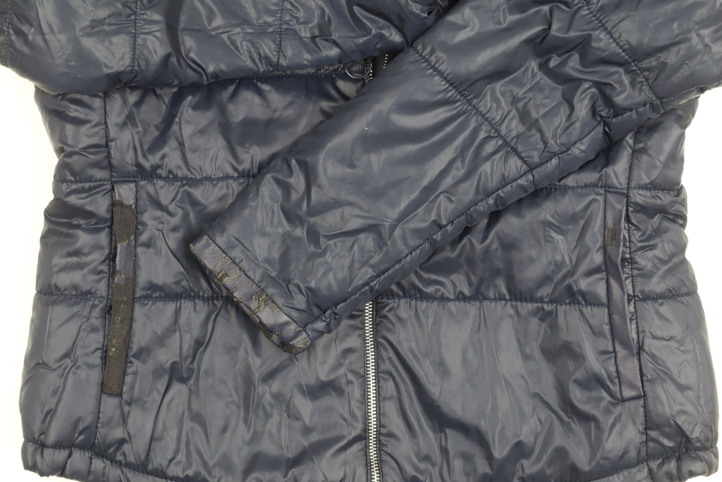 Bershka Women's Blue XL Puffer Jacket Winter