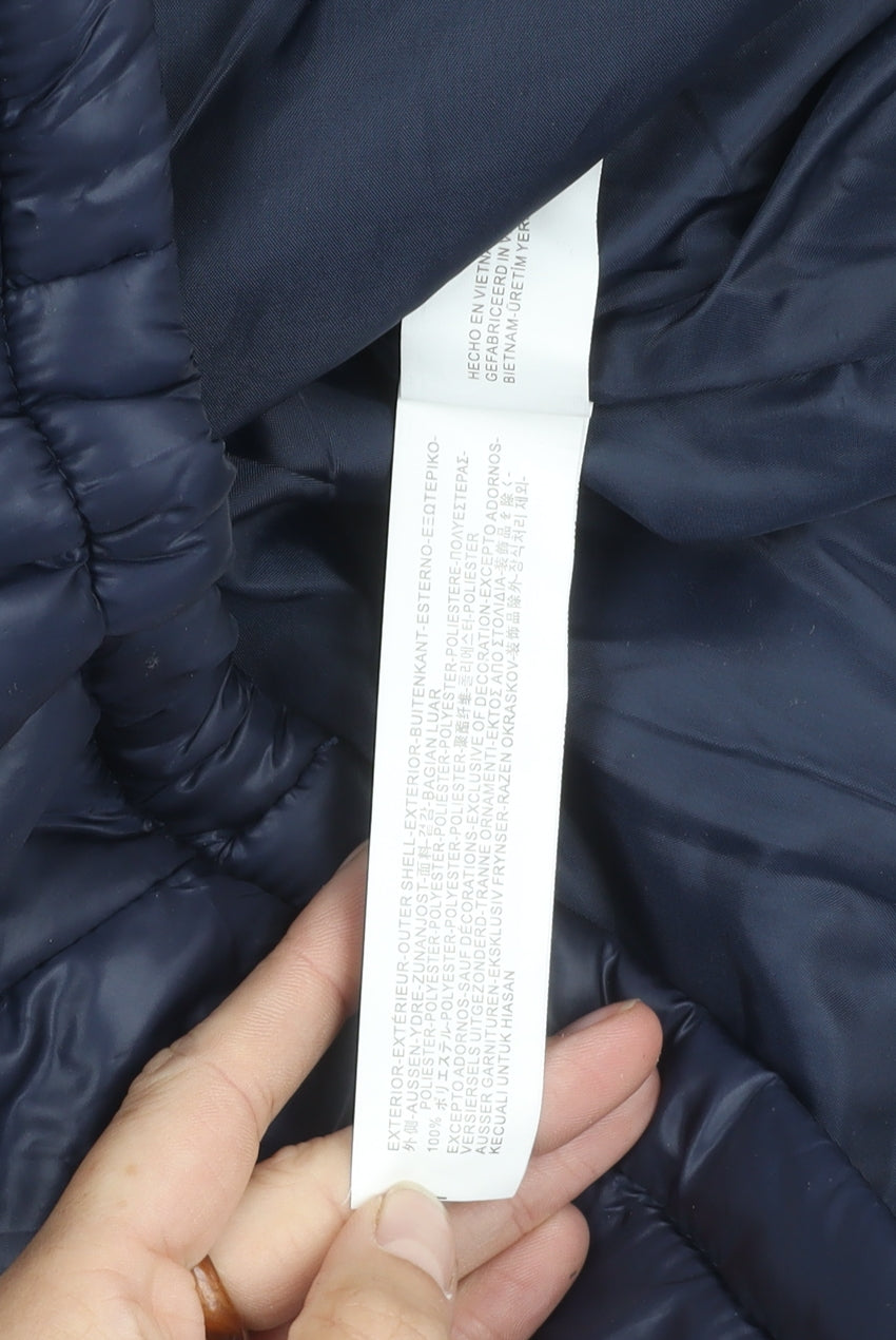 Bershka Women's Blue XL Puffer Jacket Winter