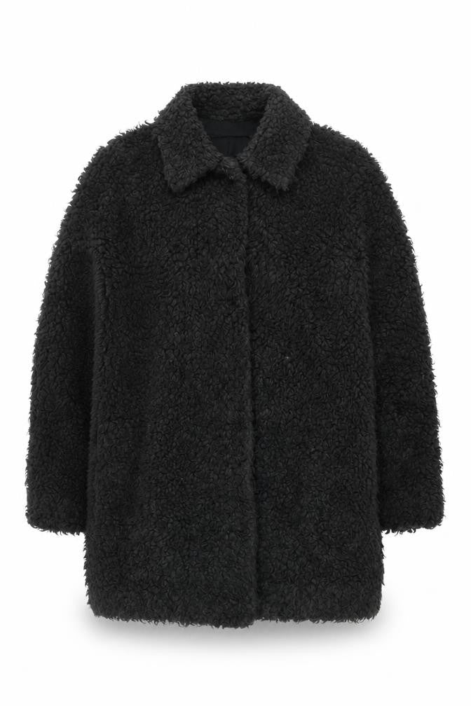 & Other Stories Women's Black Long Coat Size 6