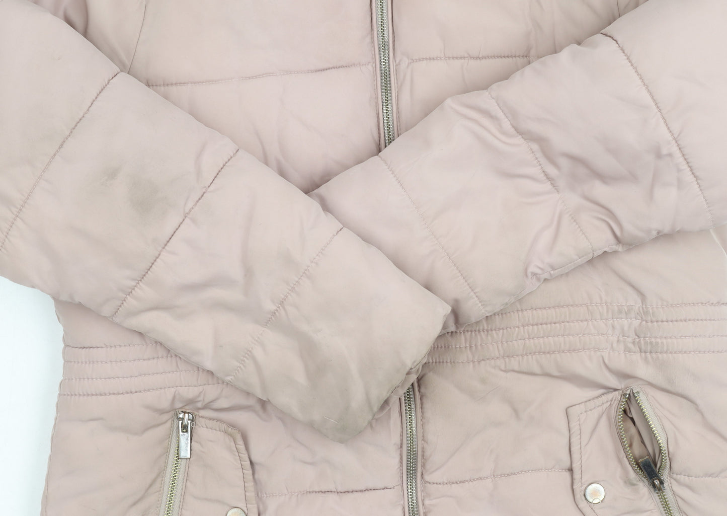 Dorothy Perkins Petite Pink Puffer Jacket Size 12