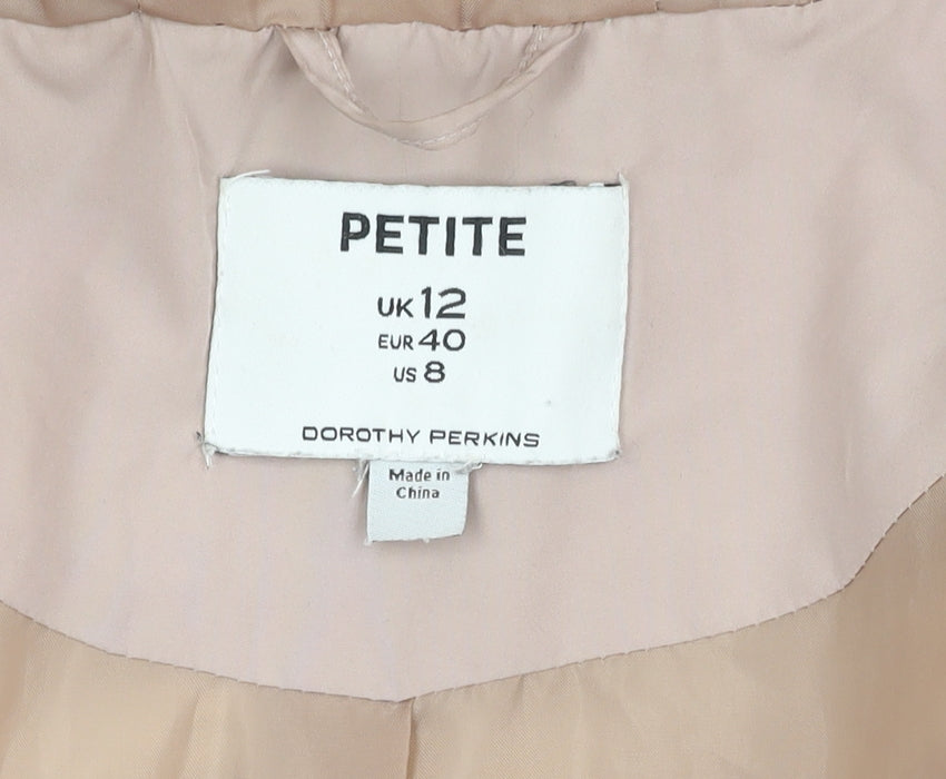 Dorothy Perkins Petite Pink Puffer Jacket Size 12