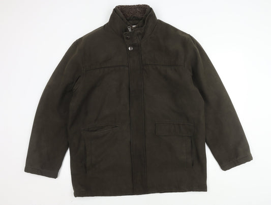EWM Men's Green Mid-Length Jacket, Size M, Casual