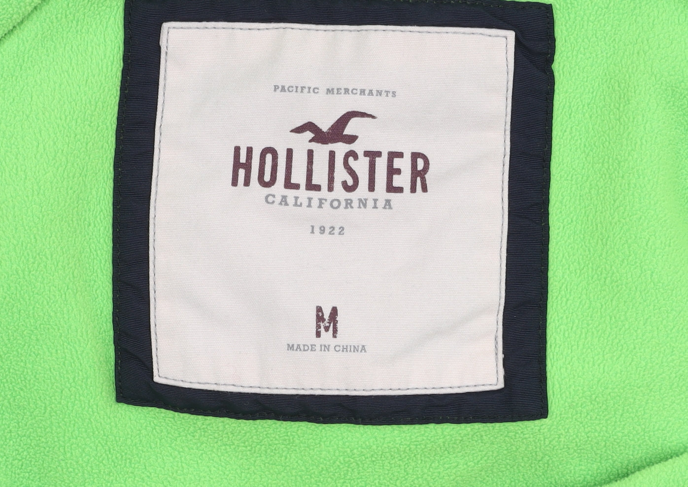 Hollister Men's Blue Puffer Jacket M Hooded Winter