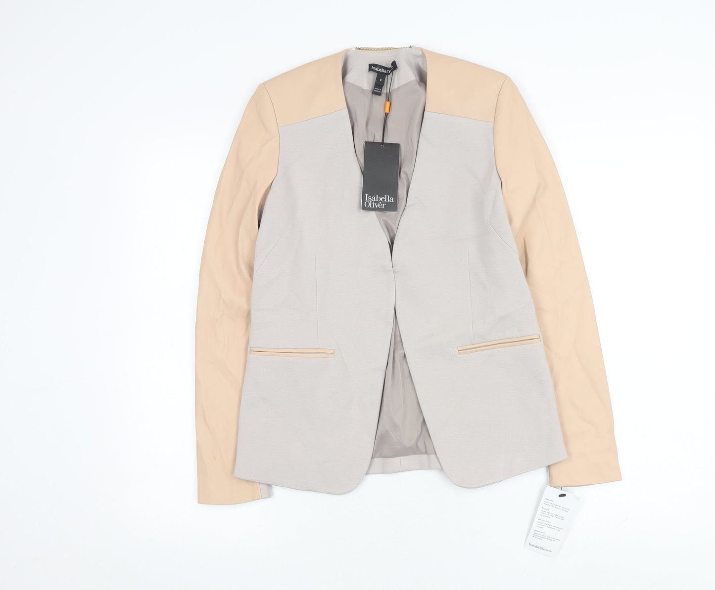 Isabella Oliver Women's Beige Blazer, Size 2XS, Stretch