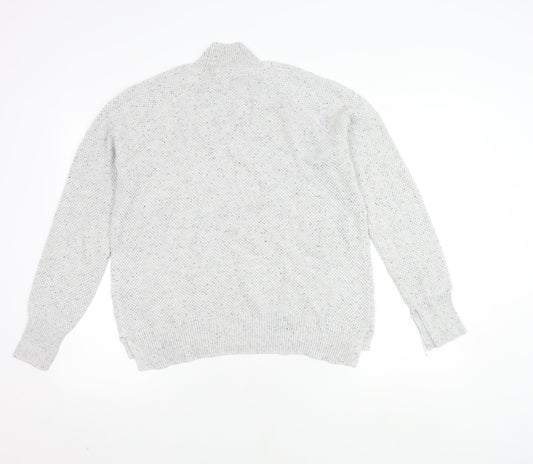 Artisan NY Women's Grey Mock Neck Jumper, Size L