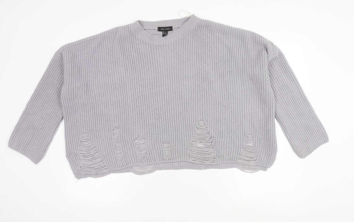 New Look Women’s Grey Knit XS Pullover Jumper