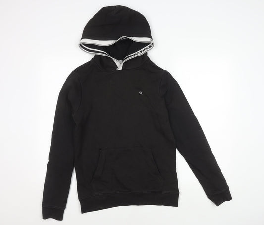 Calvin Klein Girls Black Pullover Hoodie Size 16