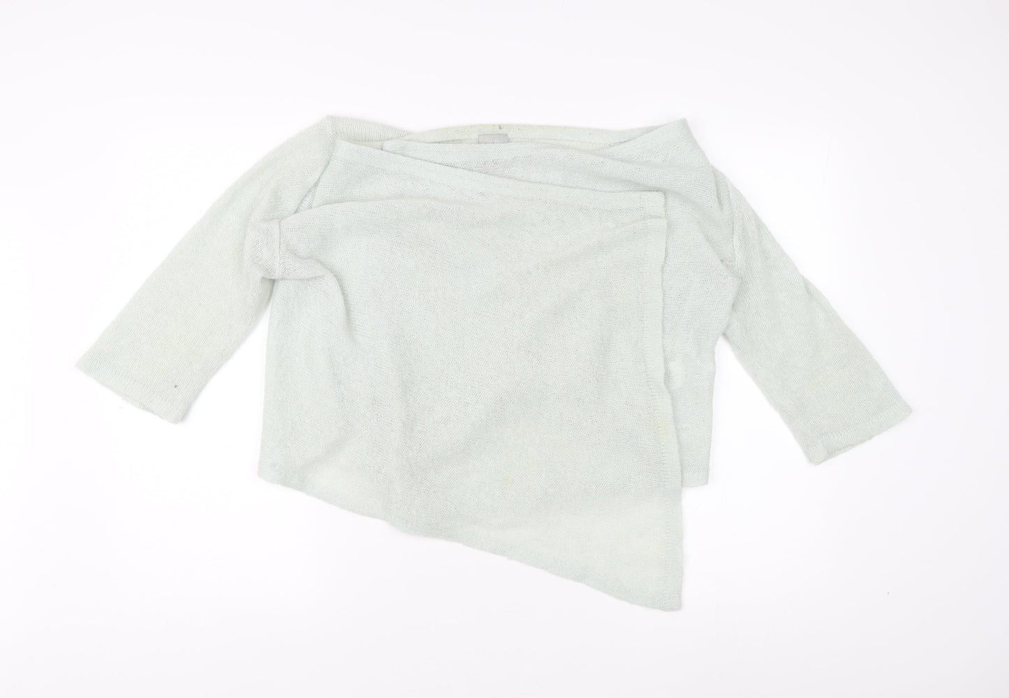 H&M Women's Ivory Pullover Knit Wrap Over Jumper Size L