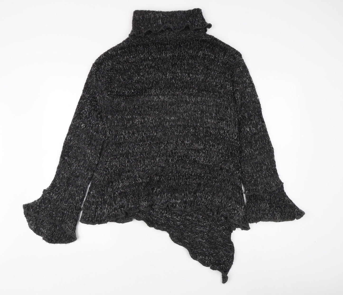 QED London Grey Roll Neck Pullover Women's M Jumper