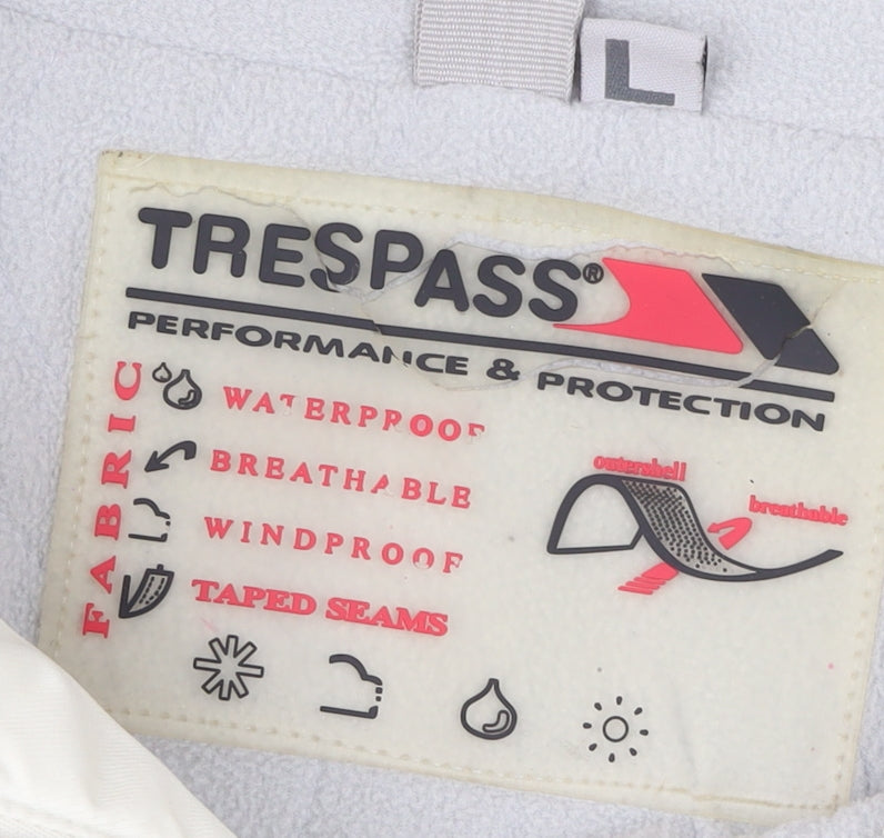 Trespass Women's White Ski Jacket L - Waterproof Winter