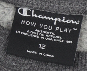 Champion Women's Grey Sweatshirt Size 12