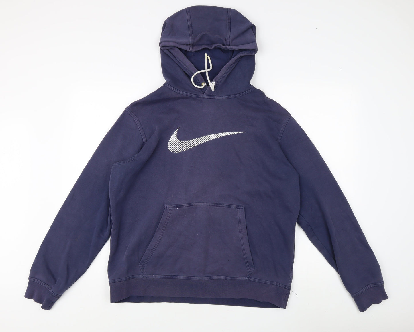 Nike Men's Blue Pullover Hoodie L with Logo