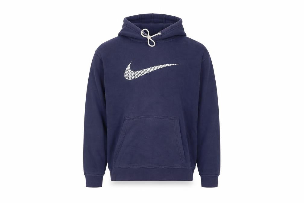 Mens UK L Regular Nike Blue Pullover Hoodie