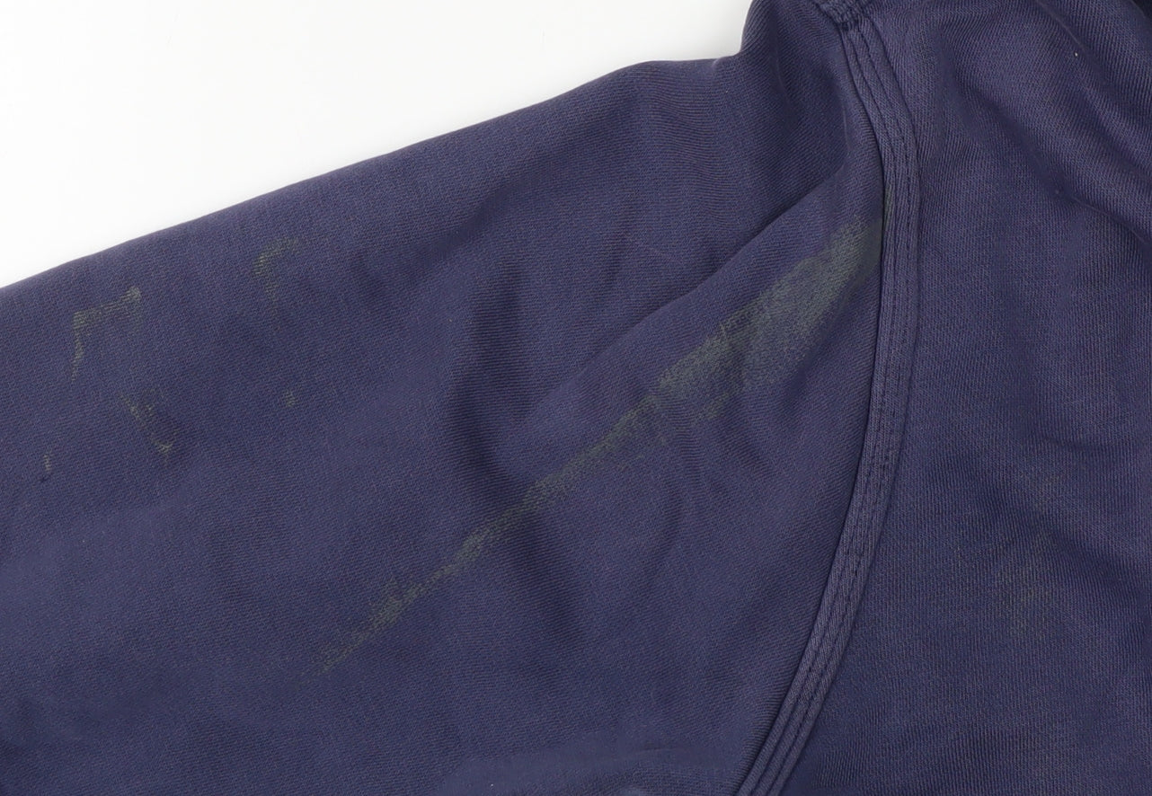 Nike Men's Blue Pullover Hoodie L with Logo