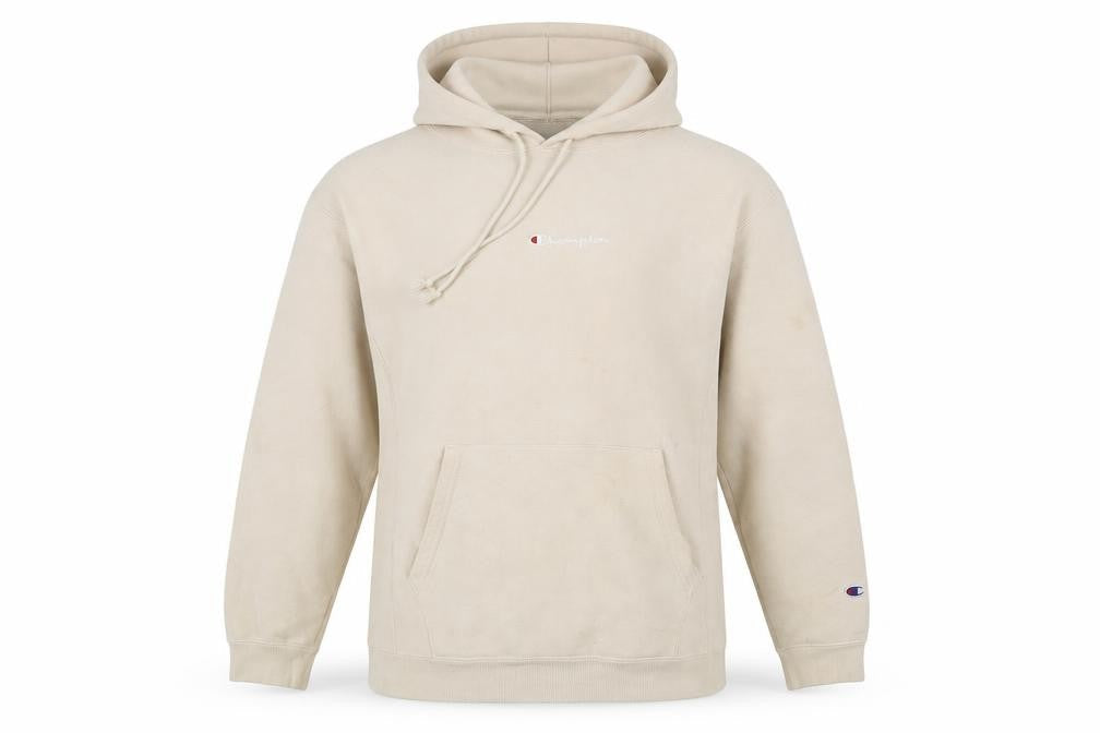 Mens UK M Regular Champion Beige Pullover Hoodie