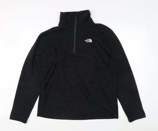 The North Face Men's Black 1/4 Zip Fleece Sweatshirt Size L