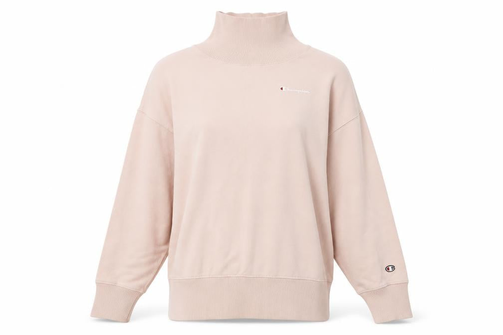 Womens UK XS Regular Champion Beige Pullover Sweatshirt