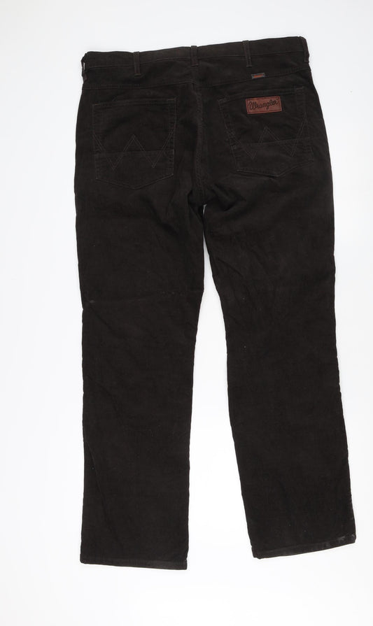 Wrangler Men's Black Corduroy Trousers W38 L32
