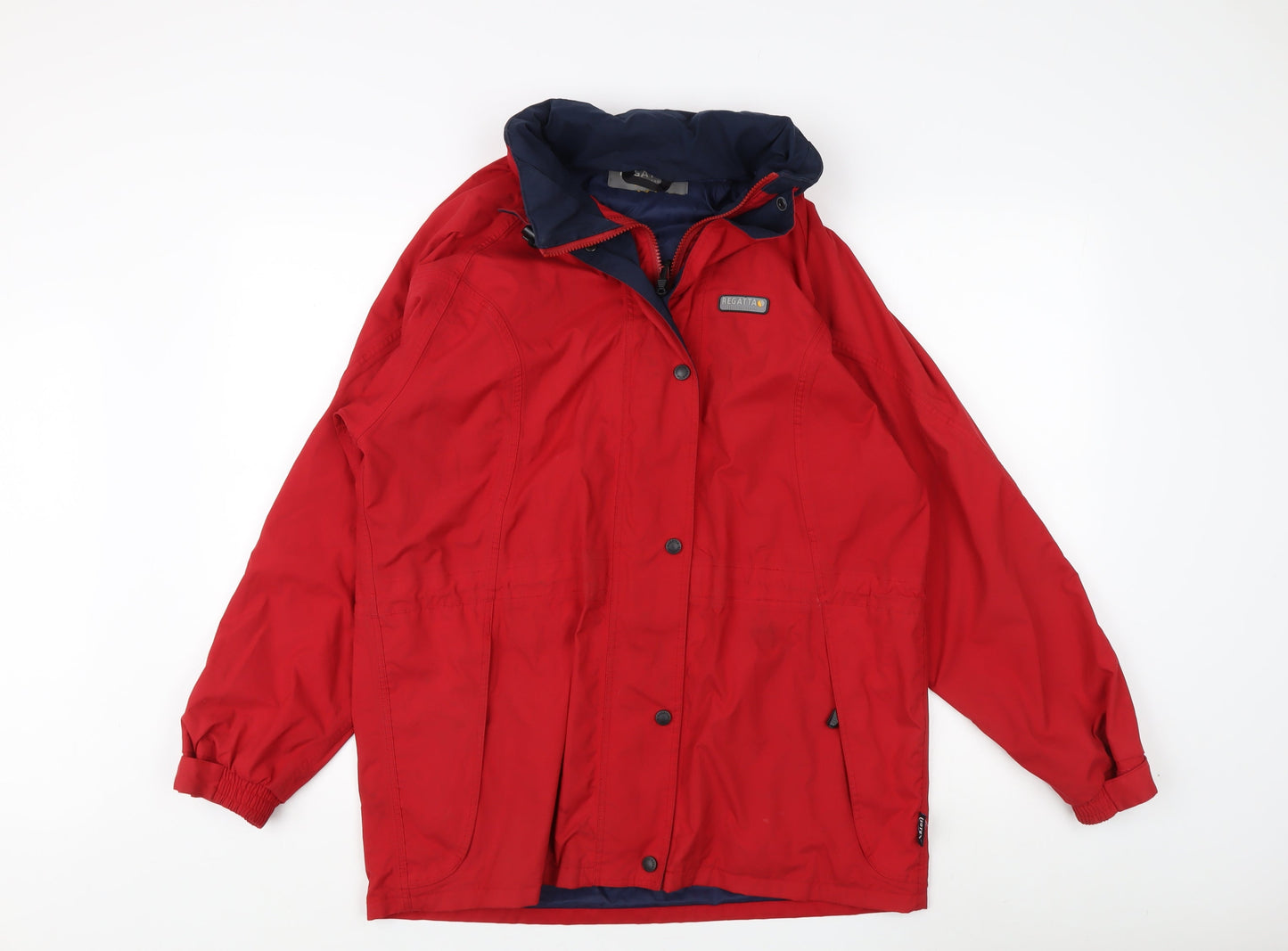 Regatta Women's Red Hooded Waterproof Jacket Size 12