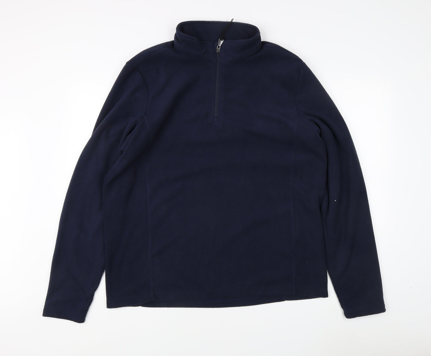 TOG24 Men's Blue 1/4 Zip Fleece Sweatshirt L