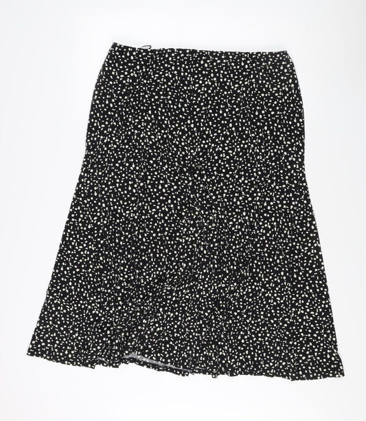 Viyella Women’s Black Polka Dot Skirt L