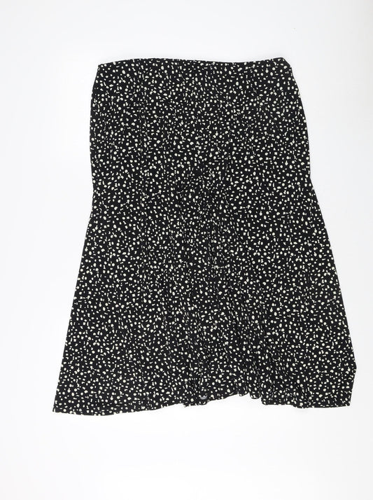 Viyella Women’s Black Polka Dot Skirt L