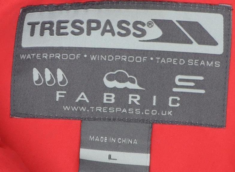 Trespass Men's Red Rain Coat Jacket Size L