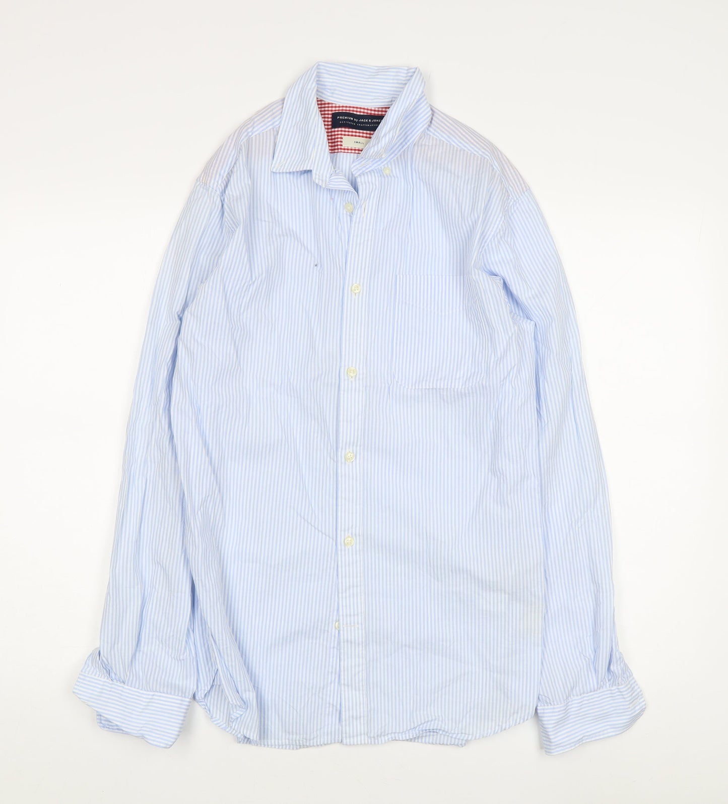 Jack & Jones Men's Blue Striped Dress Shirt S