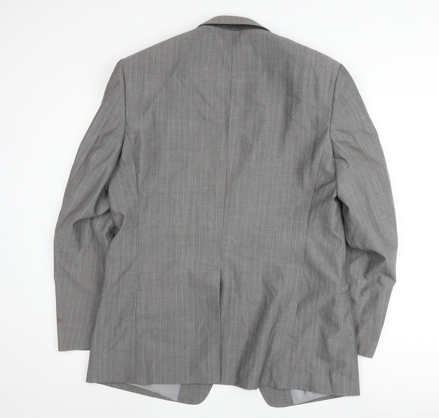 Linea Men's Grey Striped Blazer, Size 42R
