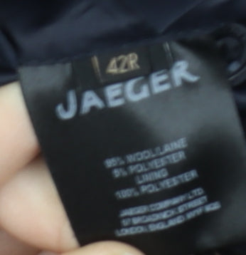 Jaeger Men's Blue Wool Blazer, Size 42R, Regular Fit