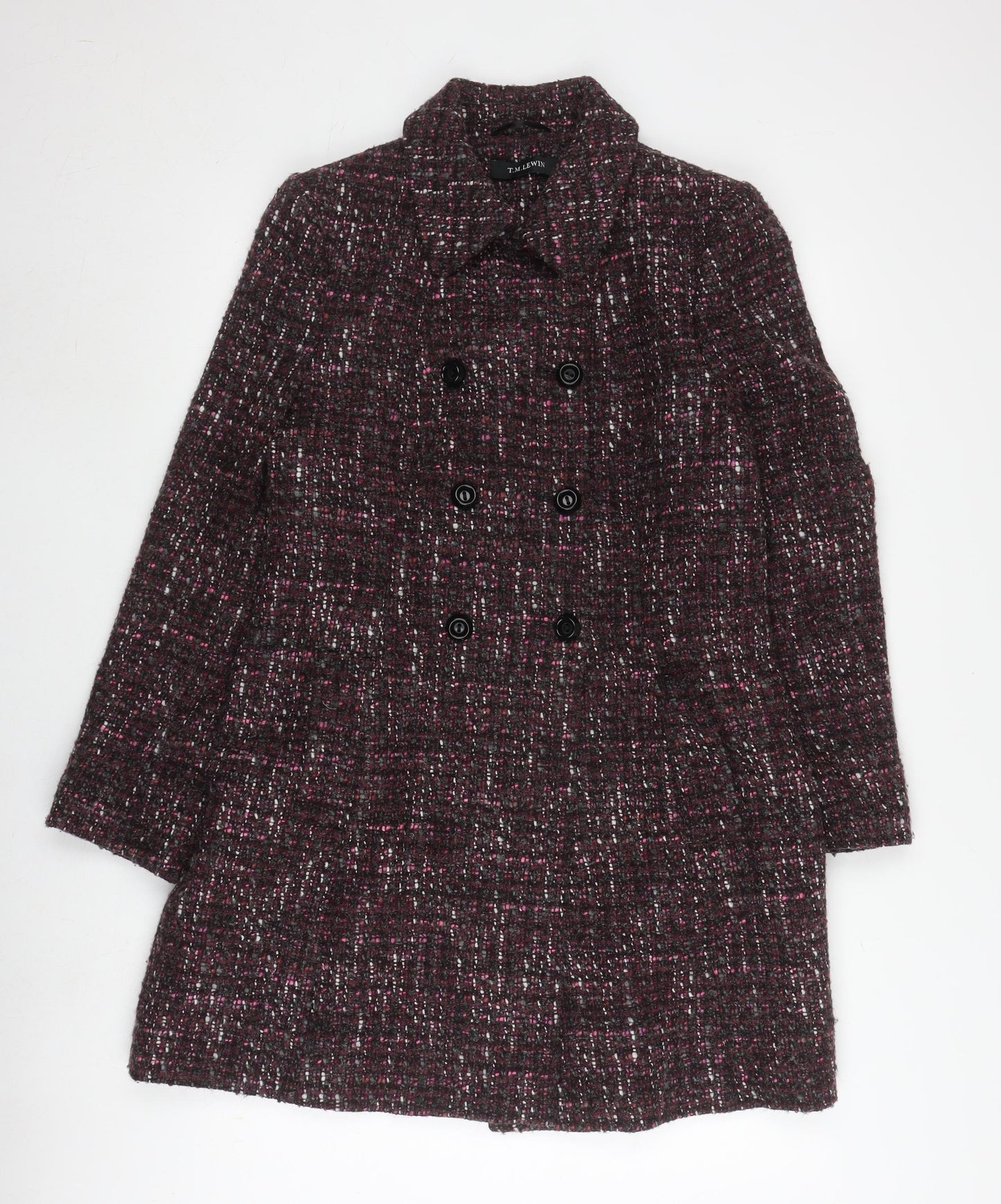 T.M. Lewin Women’s Multicoloured Tweed Coat Size 12