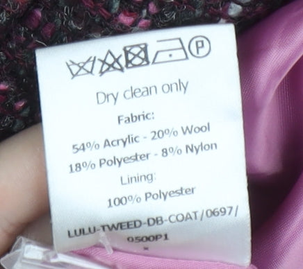 T.M. Lewin Women’s Multicoloured Tweed Coat Size 12