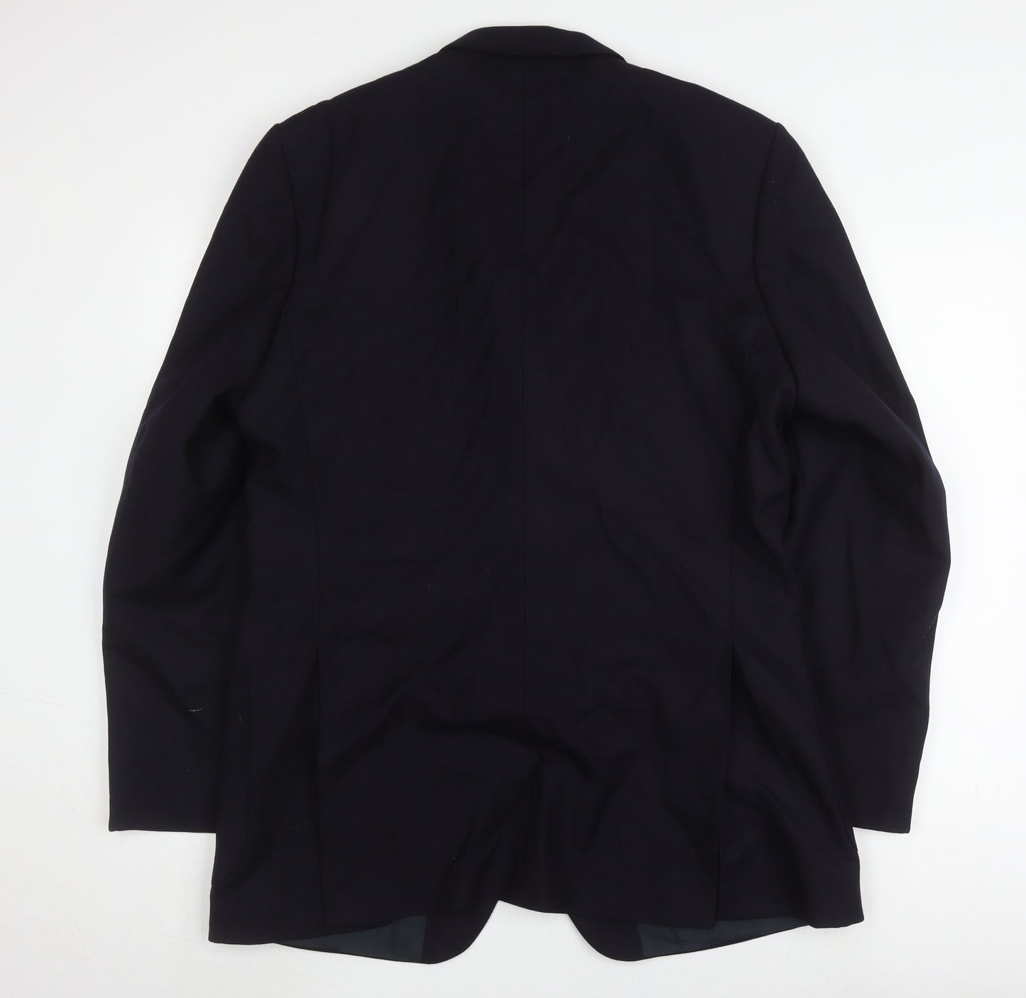 The Label Men's Blue Wool Blazer 44L Single-Breasted