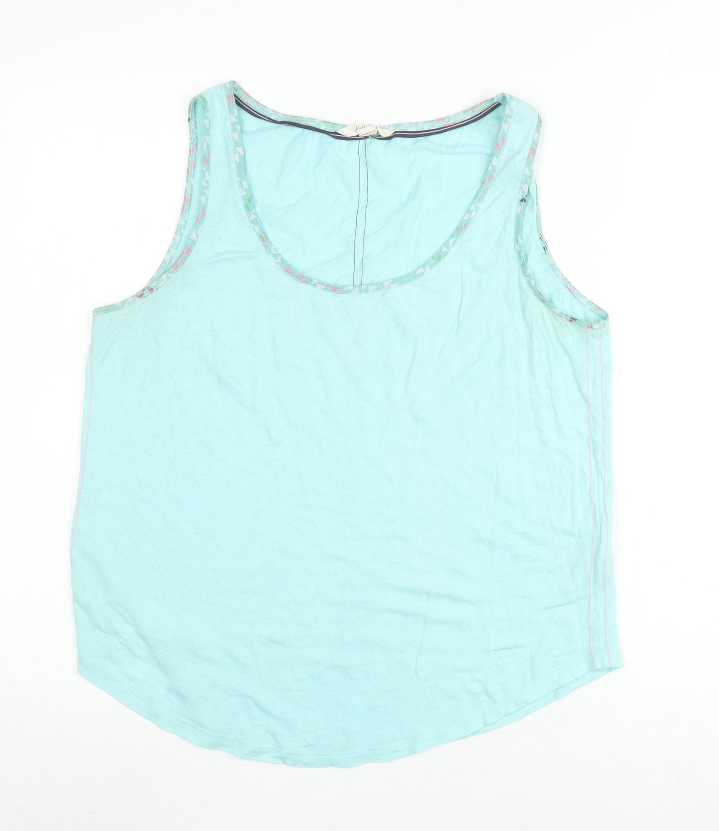 White Stuff Women's Blue Linen Tank Top - Size 12