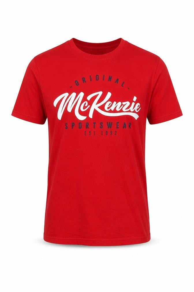 Mens UK Size M McKenzie Red  Cotton T-Shirt