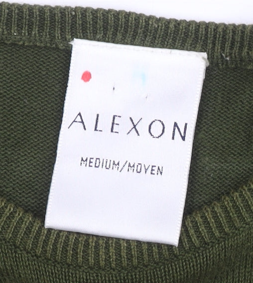 Alexon Women's Green Embroidered Jumper Medium