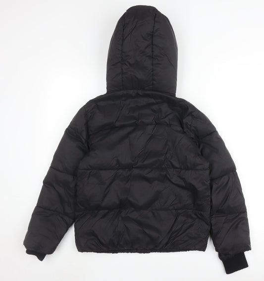 New Look Boys Black Nylon Puffer Jacket, Size 9 Years
