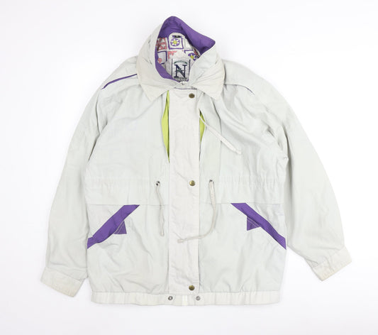 Nuage Women's White Rain Coat Jacket Size 12