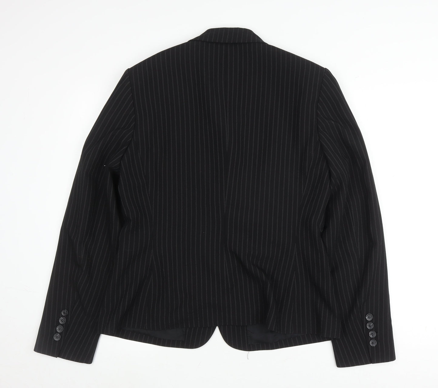 Mexx Women's Black Pinstripe Suit Jacket Size 18