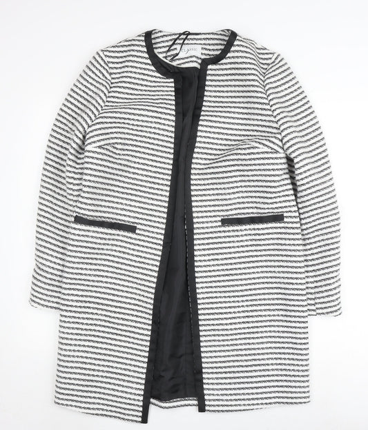 Marks and Spencer Women's Black & White Striped Jacket Size 10